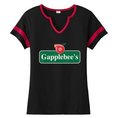 Gapplebee Funny Turbo Race Car Enthusiast Racing Ladies Halftime Notch Neck Tee