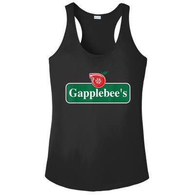 Gapplebee Funny Turbo Race Car Enthusiast Racing Ladies PosiCharge Competitor Racerback Tank