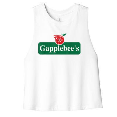 Gapplebee Funny Turbo Race Car Enthusiast Racing Women's Racerback Cropped Tank