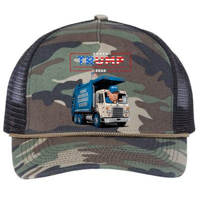 Garbage For Trump Retro Rope Trucker Hat Cap