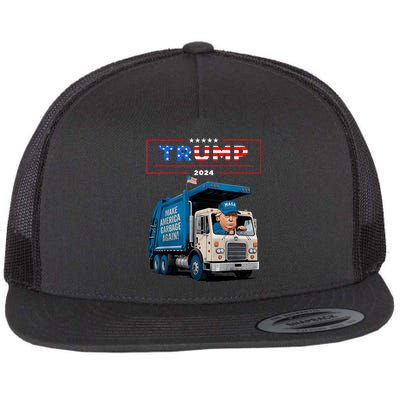 Garbage For Trump Flat Bill Trucker Hat