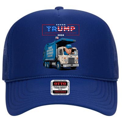 Garbage For Trump High Crown Mesh Back Trucker Hat