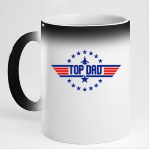 Gift from Top Dad Father's Day 11oz Black Color Changing Mug