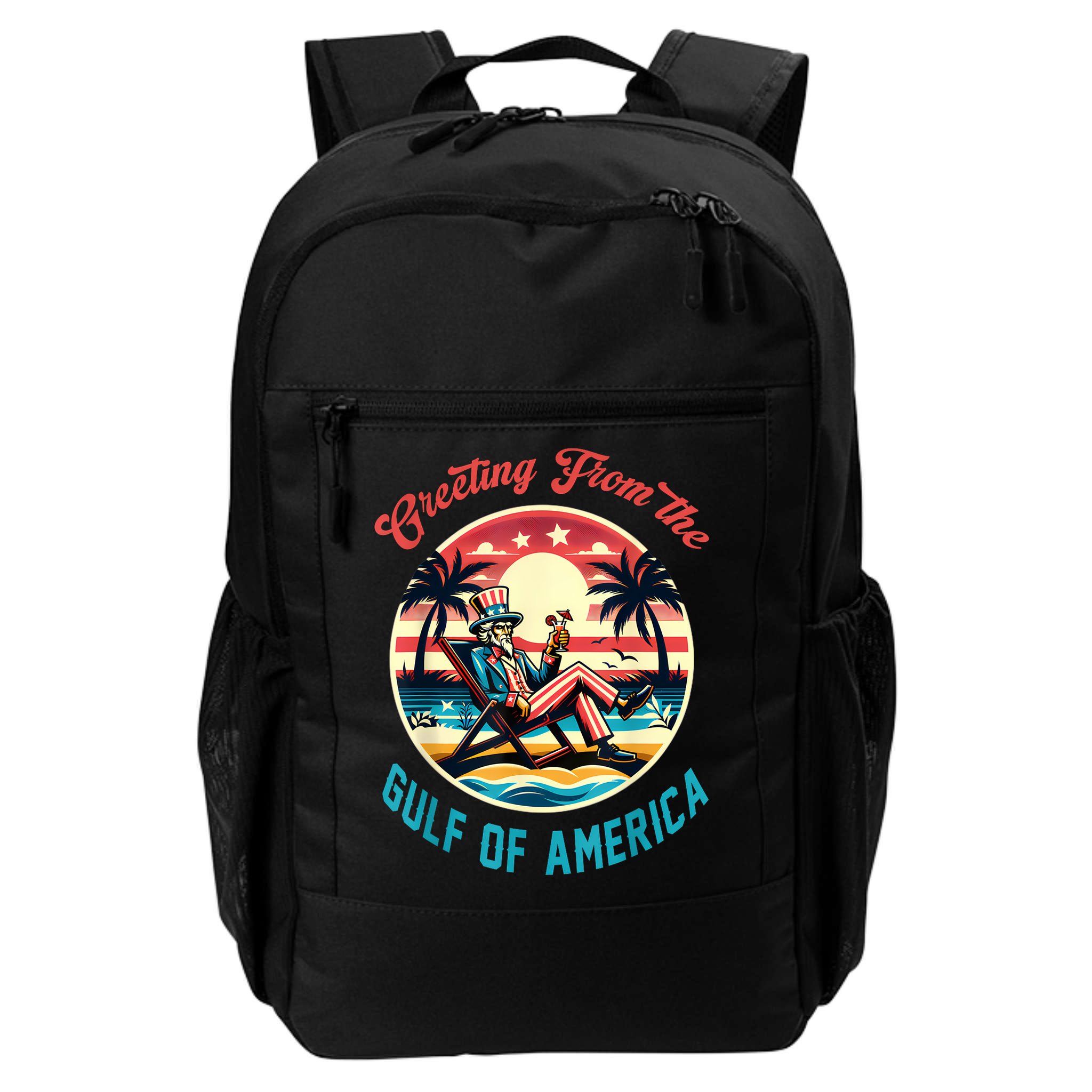 Greeting From The Gulf Of Usa America Trump Patriotic Gulf Backpack