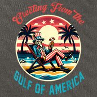 Greeting From The Gulf Of Usa America Trump Patriotic Gulf Cotton Canvas Backpack