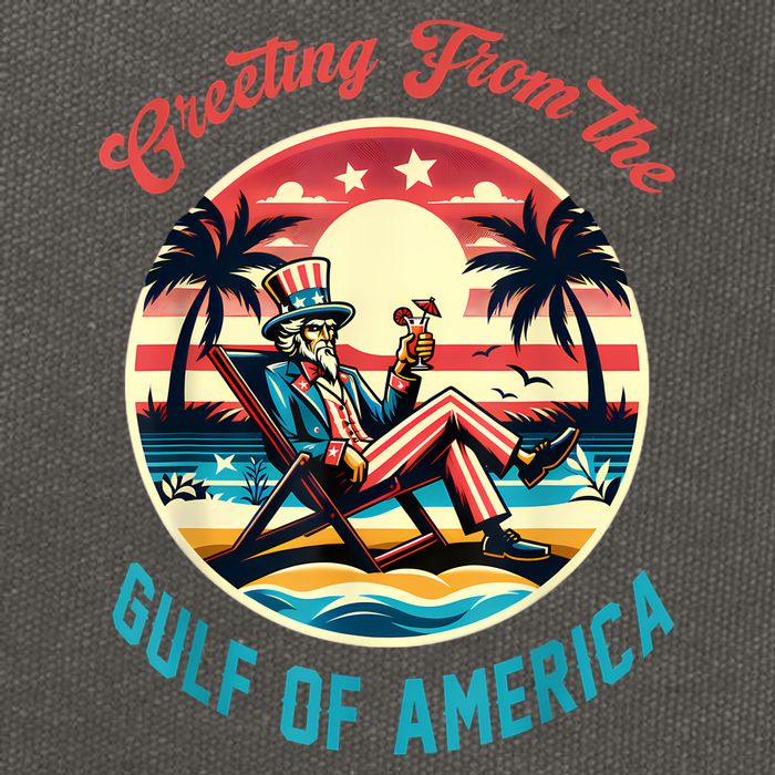 Greeting From The Gulf Of Usa America Trump Patriotic Gulf Cotton Canvas Backpack