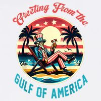 Greeting From The Gulf Of Usa America Trump Patriotic Gulf Cooling Performance Crew T-Shirt