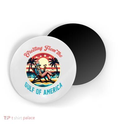 Greeting From The Gulf Of Usa America Trump Patriotic Gulf Magnet