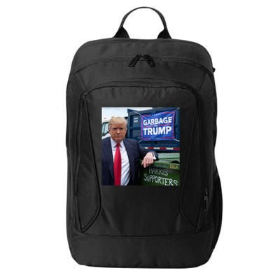 Garbage For Trump Funny Political Humor Photo City Backpack