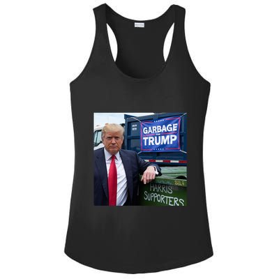 Garbage For Trump Funny Political Humor Photo Ladies PosiCharge Competitor Racerback Tank