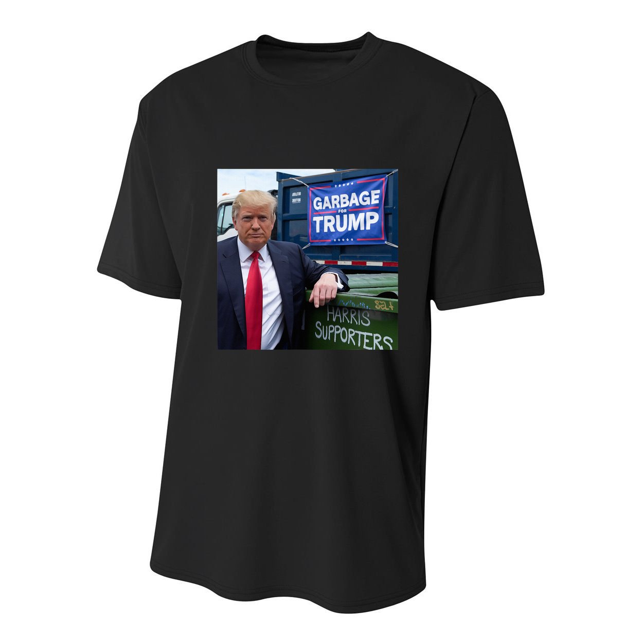 Garbage For Trump Funny Political Humor Photo Youth Performance Sprint T-Shirt