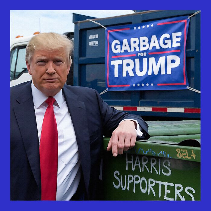 Garbage For Trump Funny Political Humor Photo T-Shirt