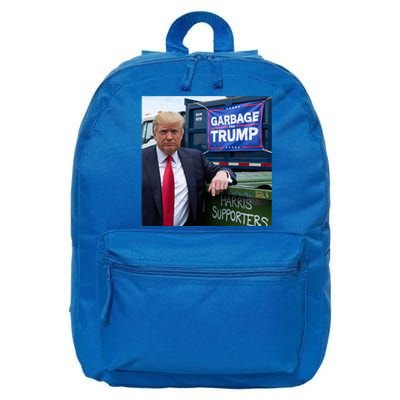 Garbage For Trump Funny Political Humor Photo 16 in Basic Backpack