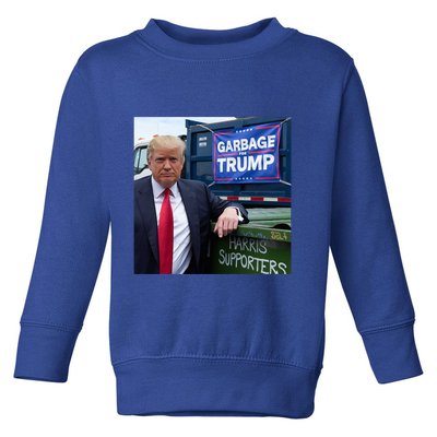 Garbage For Trump Funny Political Humor Photo Toddler Sweatshirt