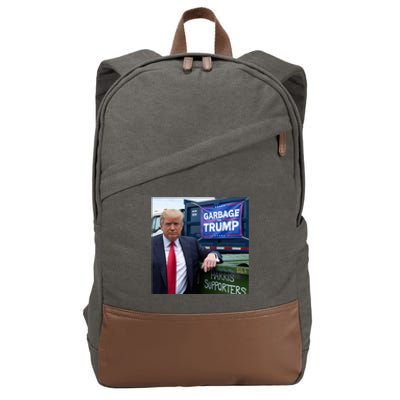 Garbage For Trump Funny Political Humor Photo Cotton Canvas Backpack