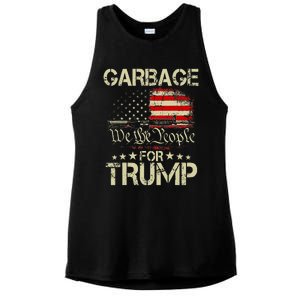 Garbage For Trump 2024 Tees Trump Supporter Us Flag Ladies PosiCharge Tri-Blend Wicking Tank