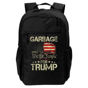 Garbage For Trump 2024 Tees Trump Supporter Us Flag Daily Commute Backpack