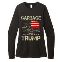 Garbage For Trump 2024 Tees Trump Supporter Us Flag Womens CVC Long Sleeve Shirt