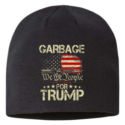 Garbage For Trump 2024 Tees Trump Supporter Us Flag Sustainable Beanie