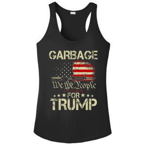 Garbage For Trump 2024 Tees Trump Supporter Us Flag Ladies PosiCharge Competitor Racerback Tank