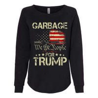 Garbage For Trump 2024 Tees Trump Supporter Us Flag Womens California Wash Sweatshirt