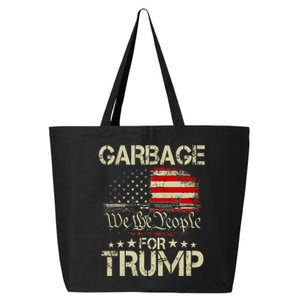 Garbage For Trump 2024 Tees Trump Supporter Us Flag 25L Jumbo Tote