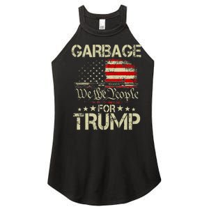 Garbage For Trump 2024 Tees Trump Supporter Us Flag Women's Perfect Tri Rocker Tank