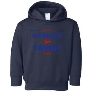 Garbage For Trump 2024 Funny Trump Supporter Toddler Hoodie