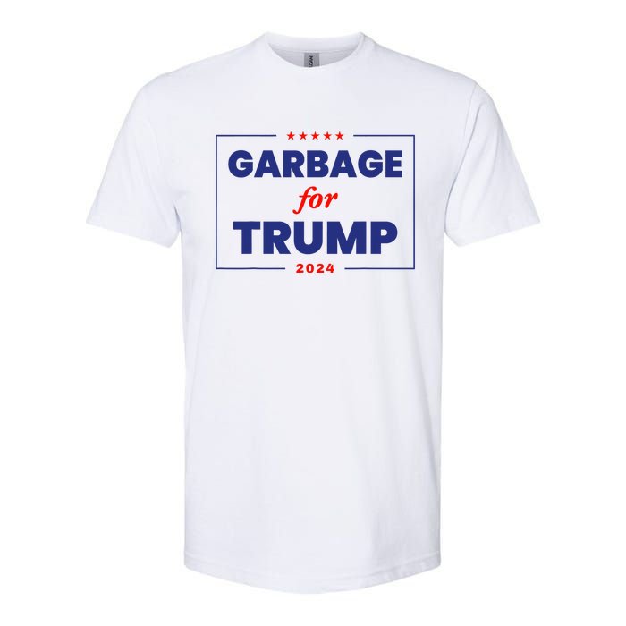 Garbage For Trump 2024 Funny Trump Supporter Softstyle CVC T-Shirt