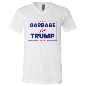 Garbage For Trump 2024 Funny Trump Supporter V-Neck T-Shirt