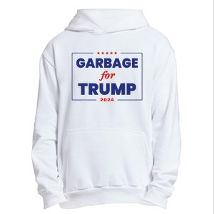 Garbage For Trump 2024 Funny Trump Supporter Urban Pullover Hoodie