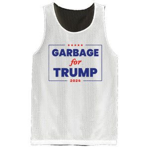 Garbage For Trump 2024 Funny Trump Supporter Mesh Reversible Basketball Jersey Tank