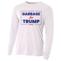 Garbage For Trump 2024 Funny Trump Supporter Cooling Performance Long Sleeve Crew