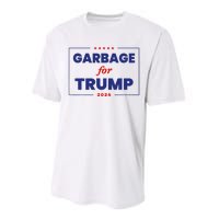 Garbage For Trump 2024 Funny Trump Supporter Performance Sprint T-Shirt