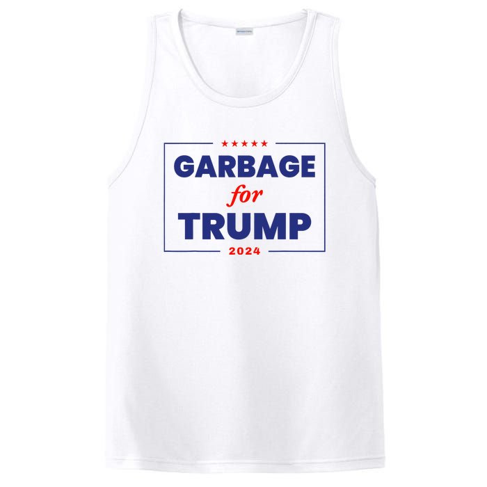 Garbage For Trump 2024 Funny Trump Supporter PosiCharge Competitor Tank