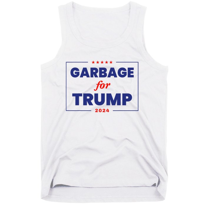 Garbage For Trump 2024 Funny Trump Supporter Tank Top