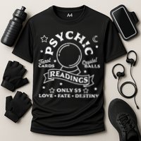 Gypsy Fortune Teller Psychic Readings Tarot Crystal Ball Cooling Performance Crew T-Shirt