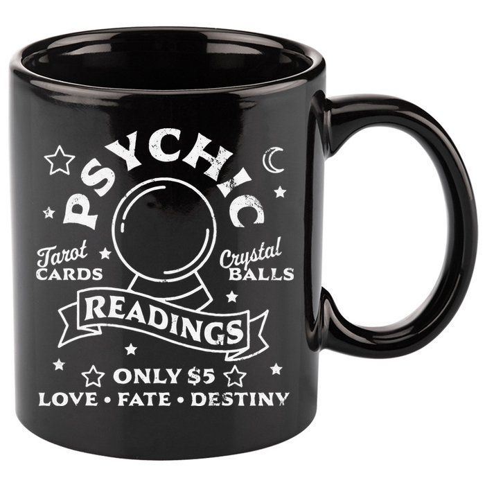 Gypsy Fortune Teller Psychic Readings Tarot Crystal Ball 11oz C Handle Ceramic Mug