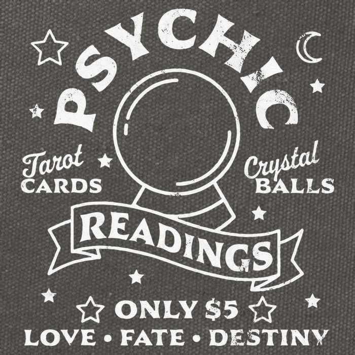 Gypsy Fortune Teller Psychic Readings Tarot Crystal Ball Cotton Canvas Backpack
