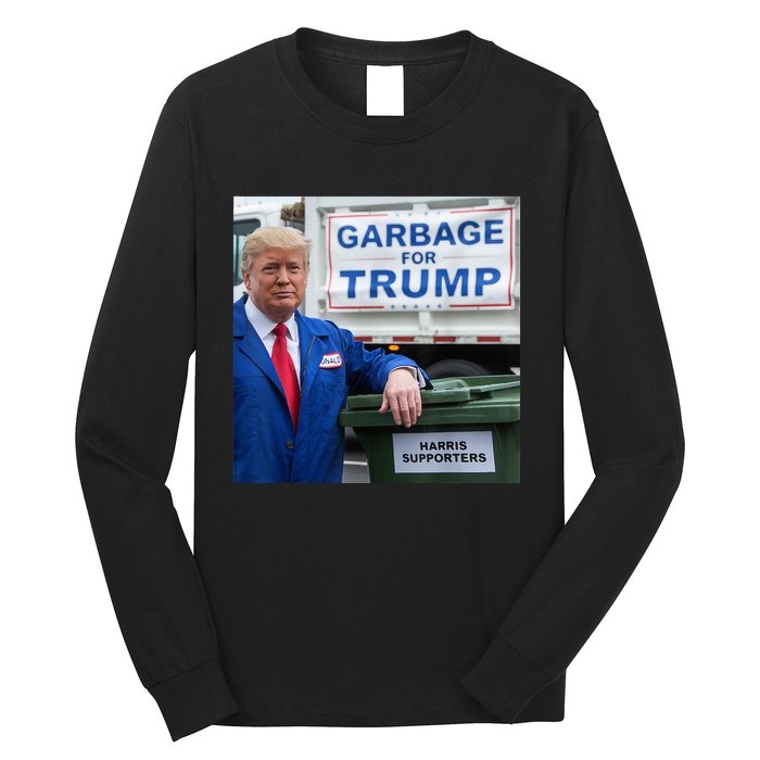 Garbage For Trump Funny Political Humor Photo Long Sleeve Shirt