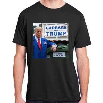 Garbage For Trump Funny Political Humor Photo Adult ChromaSoft Performance T-Shirt