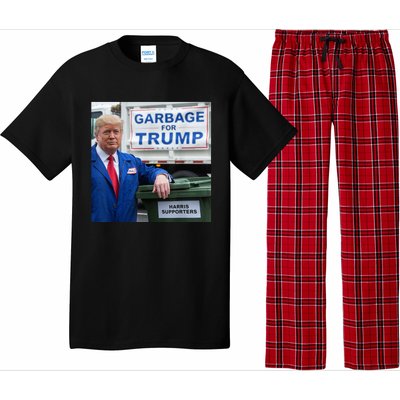 Garbage For Trump Funny Political Humor Photo Pajama Set