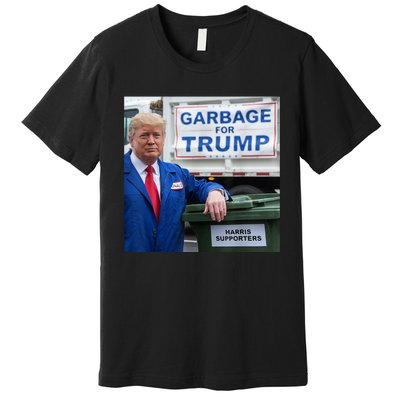 Garbage For Trump Funny Political Humor Photo Premium T-Shirt