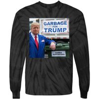 Garbage For Trump Funny Political Humor Photo Tie-Dye Long Sleeve Shirt