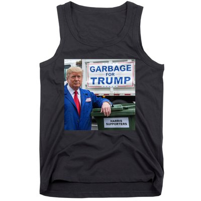 Garbage For Trump Funny Political Humor Photo Tank Top