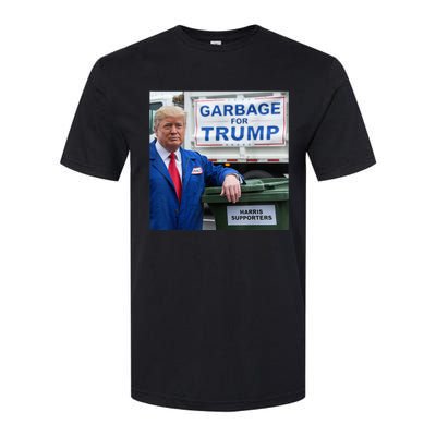 Garbage For Trump Funny Political Humor Photo Softstyle CVC T-Shirt