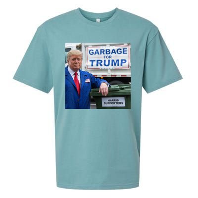 Garbage For Trump Funny Political Humor Photo Sueded Cloud Jersey T-Shirt