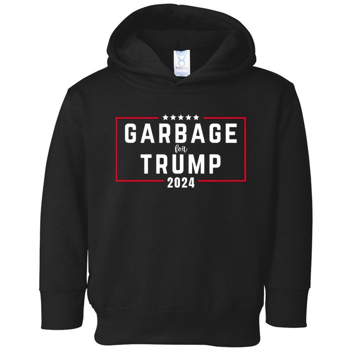 Garbage For Trump 2024 Toddler Hoodie