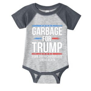 Garbage For Trump Make American Garbage Great Again Infant Baby Jersey Bodysuit