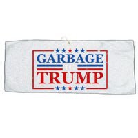 Garbage For Trump Garbage For Trump 2024 Presidential Large Microfiber Waffle Golf Towel